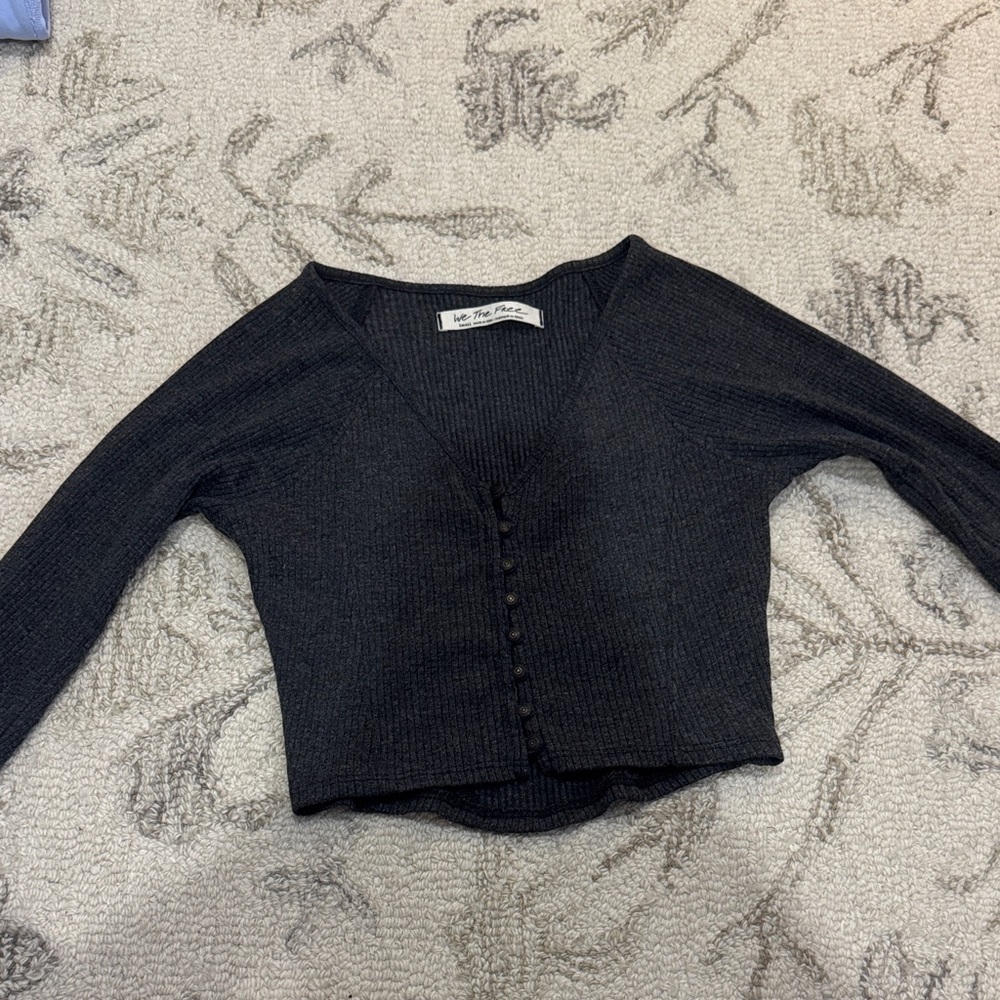 Free people Dark gray Button-Up long sleeve shirt